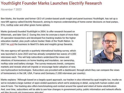 YouthSight Founder Marks Launches Electrify Research